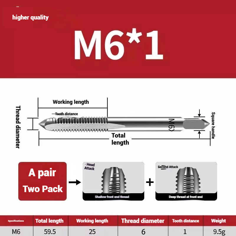 1086-Hand taps tapping tools tapping screws tapping set hand screws alloy steel m2m4m5m8m20 Shandong Denso Pricision Tools Co.,Ltd.